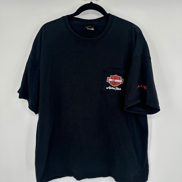Harley-Davidson Other - Harley-Davidson Black Short Sleeve Pocket Tee with Red Logo
